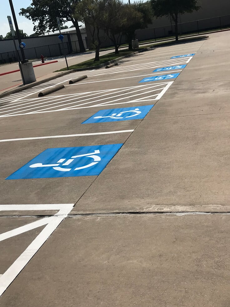 Freshly Painted Parking Lot Kennedale, TX
