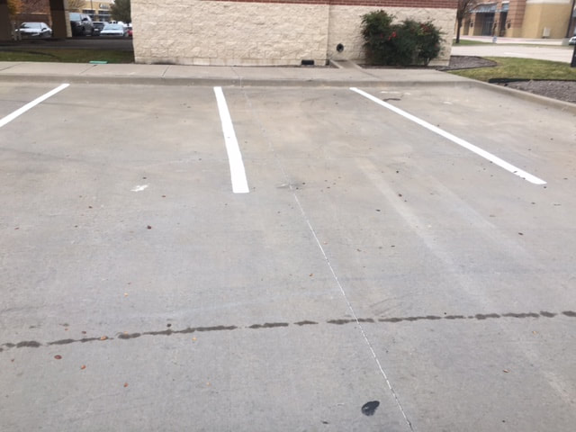 White Line Striping In Parking Lot Arlington Texas
